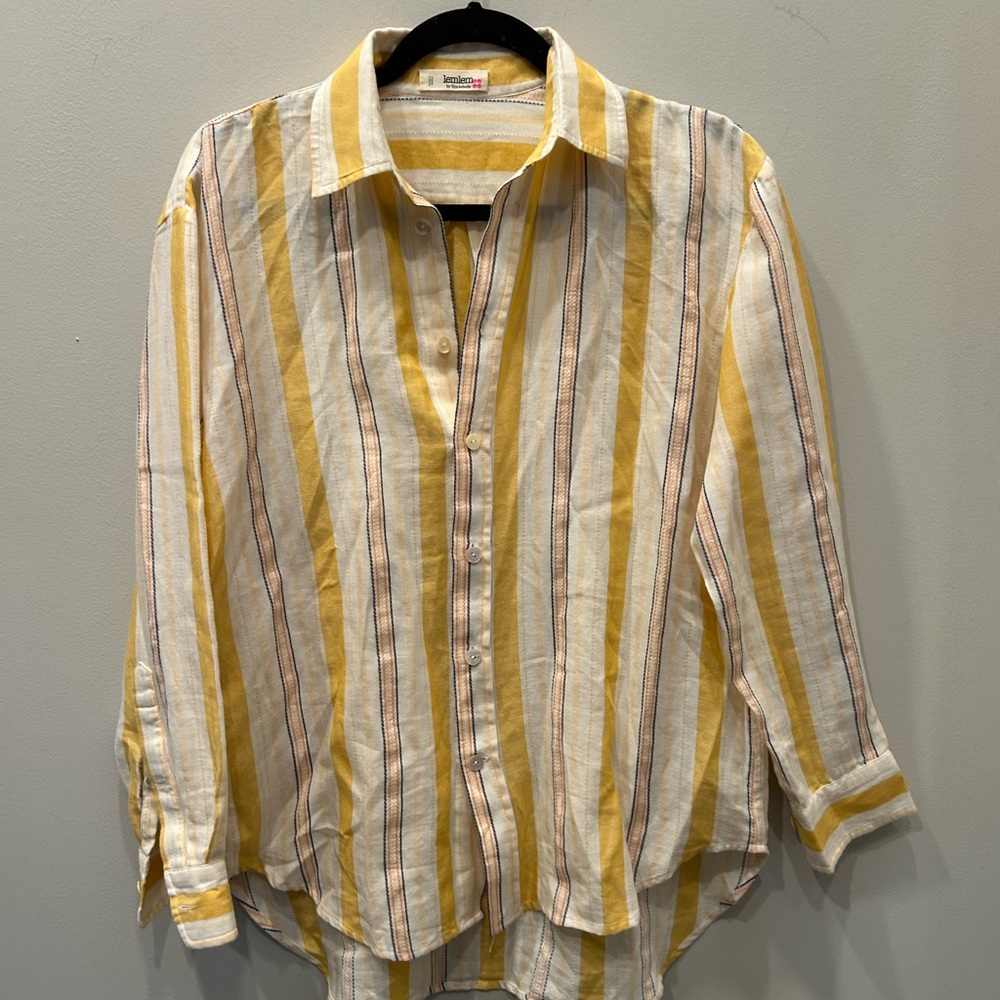Lemlem Buttondown Shirt Coverup